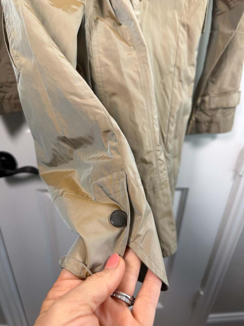 Trench Coat Cole Haan Jacket Womens Large - Picture 9 of 9